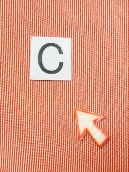 画像13: M0330P  江戸小紋 女性用着物  シルク(正絹)   赤色, 縞 【中古】 【USED】 【リサイクル】 ★★★☆☆ (13)