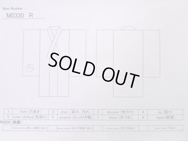 画像11: M0330R  小紋 女性用着物 ひょうたん柄 シルク(正絹)  紫み 紺, 花 【中古】 【USED】 【リサイクル】 ★★★☆☆ (11)