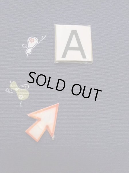 画像12: M0330R  小紋 女性用着物 ひょうたん柄 シルク(正絹)  紫み 紺, 花 【中古】 【USED】 【リサイクル】 ★★★☆☆ (12)