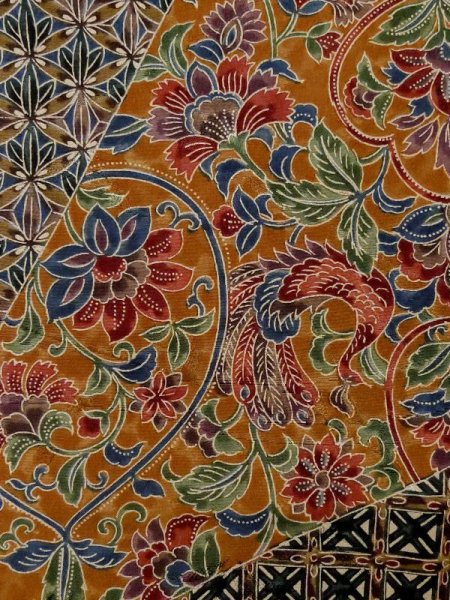 画像5: M0330S  小紋 女性用着物  シルク(正絹) 淡い 深い 山吹, 花 【中古】 【USED】 【リサイクル】 ★★★★☆ (5)