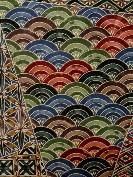 画像6: M0330S  小紋 女性用着物  シルク(正絹) 淡い 深い 山吹, 花 【中古】 【USED】 【リサイクル】 ★★★★☆ (6)