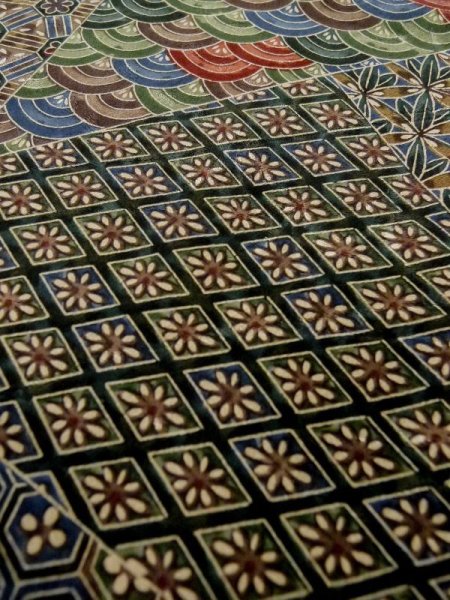 画像10: M0330S  小紋 女性用着物  シルク(正絹) 淡い 深い 山吹, 花 【中古】 【USED】 【リサイクル】 ★★★★☆ (10)