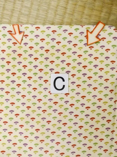 画像13: M0330T  小紋 女性用着物  シルク(正絹)   アイボリー, 扇 【中古】 【USED】 【リサイクル】 ★★☆☆☆ (13)