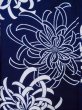 画像4: M0331C  浴衣（日本製） 女性用着物  綿   藍, 菊 【中古】 【USED】 【リサイクル】 ★★★☆☆ (4)