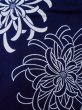 画像7: M0331C  浴衣（日本製） 女性用着物  綿   藍, 菊 【中古】 【USED】 【リサイクル】 ★★★☆☆ (7)