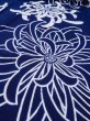 画像10: M0331C  浴衣（日本製） 女性用着物  綿   藍, 菊 【中古】 【USED】 【リサイクル】 ★★★☆☆ (10)
