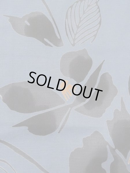 画像6: M0331D  浴衣（日本製） 女性用着物  綿 深い 灰色がかった 青, 椿 【中古】 【USED】 【リサイクル】 ★★★☆☆ (6)