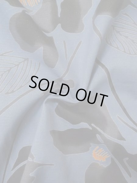 画像10: M0331D  浴衣（日本製） 女性用着物  綿 深い 灰色がかった 青, 椿 【中古】 【USED】 【リサイクル】 ★★★☆☆ (10)