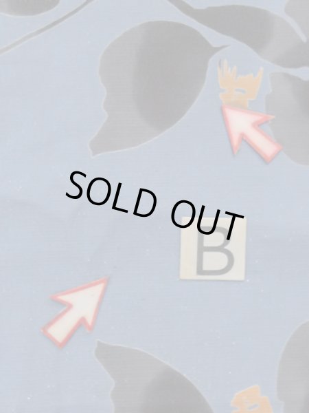 画像14: M0331D  浴衣（日本製） 女性用着物  綿 深い 灰色がかった 青, 椿 【中古】 【USED】 【リサイクル】 ★★★☆☆ (14)