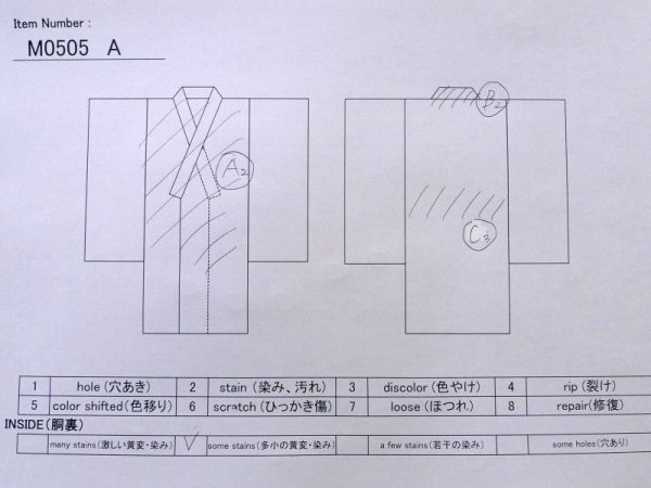 画像11: M0505A  子供用 男性用着物  シルク(正絹)  鮮やか 青, 松/松葉 【中古】 【USED】 【リサイクル】 ★★☆☆☆ (11)