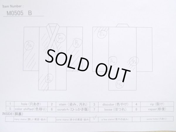 画像14: M0505B  子供用 男性用着物  シルク（正絹）  鮮やか 青, 松/松葉 【中古】 【USED】 【リサイクル】 ★★☆☆☆ (14)