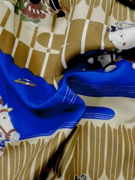 画像11: M0505D  子供用 男性用着物  シルク(正絹)  鮮やか 青, 松/松葉 【中古】 【USED】 【リサイクル】 ★★☆☆☆ (11)