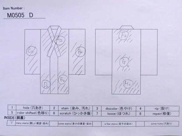 画像12: M0505D  子供用 男性用着物  シルク(正絹)  鮮やか 青, 松/松葉 【中古】 【USED】 【リサイクル】 ★★☆☆☆ (12)