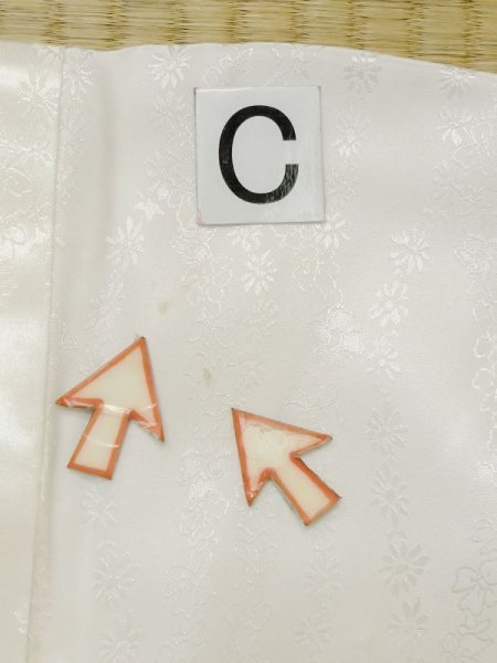 画像16: M0505H  子供用 男性用着物  シルク(正絹)   白,  【中古】 【USED】 【リサイクル】 ★★☆☆☆ (16)