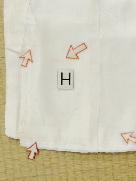 画像21: M0505H  子供用 男性用着物  シルク(正絹)   白,  【中古】 【USED】 【リサイクル】 ★★☆☆☆ (21)