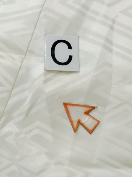 画像12: M0505J  子供用 男性用着物  シルク(正絹)   白,  【中古】 【USED】 【リサイクル】 ★★☆☆☆ (12)