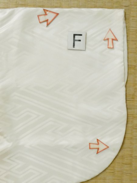 画像15: M0505J  子供用 男性用着物  シルク(正絹)   白,  【中古】 【USED】 【リサイクル】 ★★☆☆☆ (15)