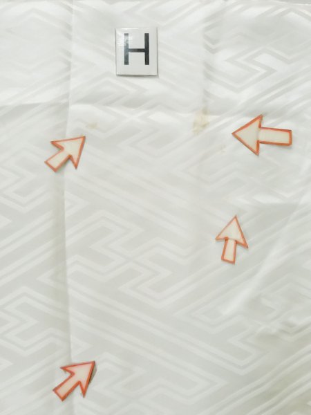 画像17: M0505J  子供用 男性用着物  シルク(正絹)   白,  【中古】 【USED】 【リサイクル】 ★★☆☆☆ (17)