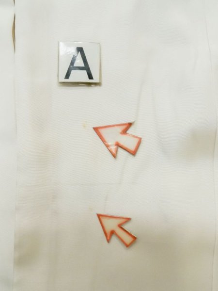 画像9: M0505M  子供用 男性用着物  シルク(正絹)   アイボリー,  【中古】 【USED】 【リサイクル】 ★★☆☆☆ (9)