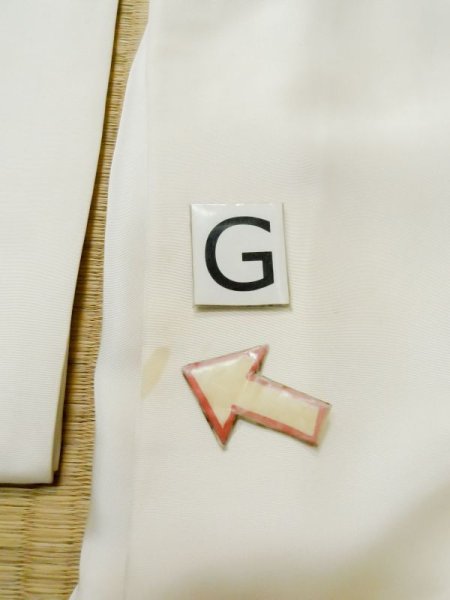 画像15: M0505M  子供用 男性用着物  シルク(正絹)   アイボリー,  【中古】 【USED】 【リサイクル】 ★★☆☆☆ (15)