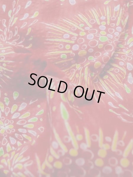 画像11: M0505P  子供用 女性用着物 花火柄 綿   赤色,  【中古】 【USED】 【リサイクル】 ★☆☆☆☆ (11)