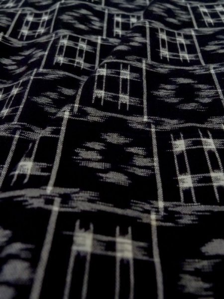 画像7: M0505Q  子供用 男性用着物  綿   黒, いげた 【中古】 【USED】 【リサイクル】 ★★★☆☆ (7)