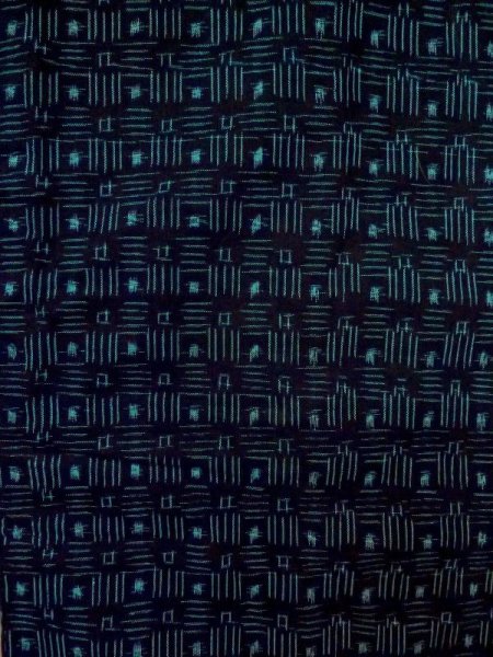 画像3: M0505S  子供用 男性用着物  綿   黒, 抽象的模様 【中古】 【USED】 【リサイクル】 ★★★☆☆ (3)