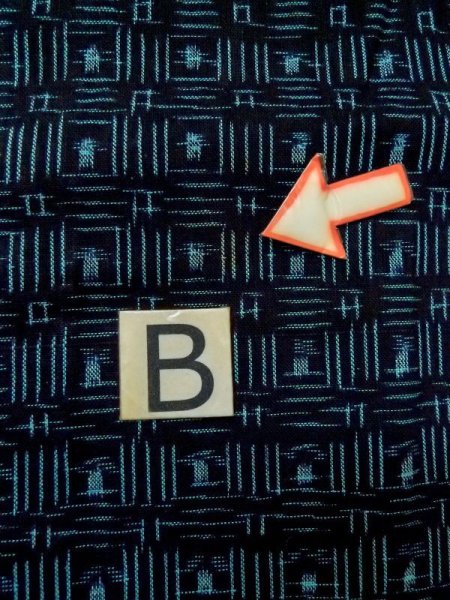 画像9: M0505S  子供用 男性用着物  綿   黒, 抽象的模様 【中古】 【USED】 【リサイクル】 ★★★☆☆ (9)