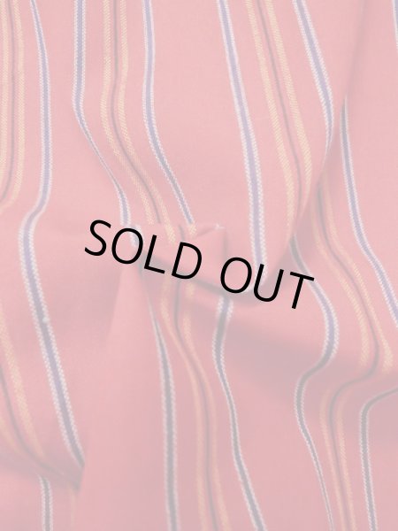 画像6: M0505X  子供用 女性用着物  ウール   赤色, 縞 【中古】 【USED】 【リサイクル】 ★★★☆☆ (6)