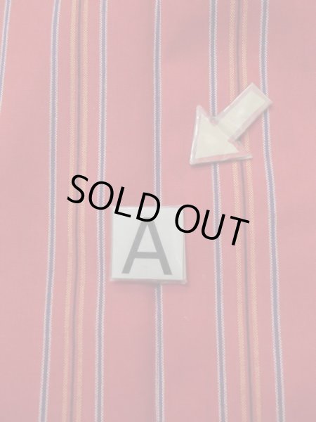 画像8: M0505X  子供用 女性用着物  ウール   赤色, 縞 【中古】 【USED】 【リサイクル】 ★★★☆☆ (8)