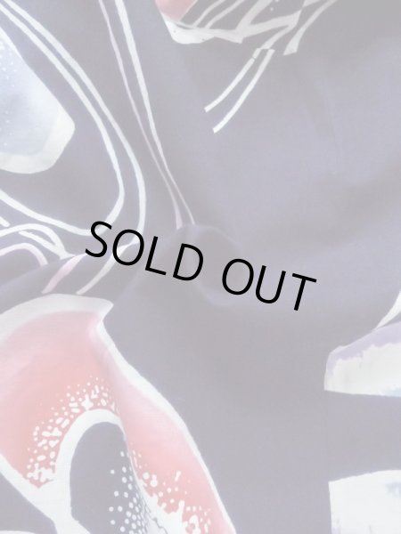 画像9: M0506C  子供用 女性用着物  綿   紺, 線 【中古】 【USED】 【リサイクル】 ★☆☆☆☆ (9)