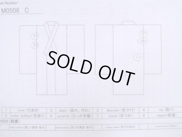 画像10: M0506C  子供用 女性用着物  綿   紺, 線 【中古】 【USED】 【リサイクル】 ★☆☆☆☆ (10)