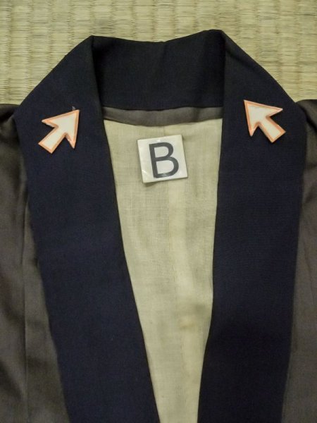 画像18: M0516C  男性用襦袢 男性用着物  シルク(正絹)   オリーブ, 松/松葉 【中古】 【USED】 【リサイクル】 ★☆☆☆☆ (18)