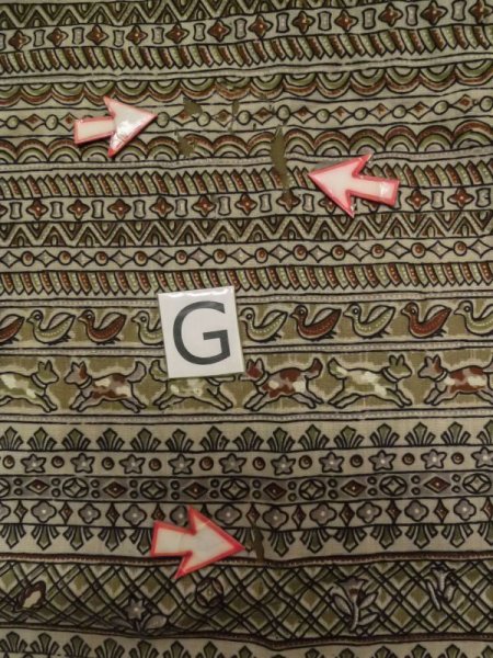 画像18: M0516G  男性用襦袢 男性用着物  ウール  深い 山吹, 更紗 【中古】 【USED】 【リサイクル】 ★☆☆☆☆ (18)