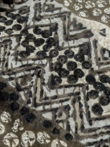 画像10: M0516I  男性用襦袢 男性用着物  綿  深い 茶色, 線 【中古】 【USED】 【リサイクル】 ★☆☆☆☆ (10)