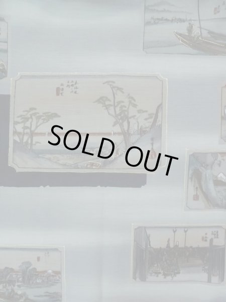 画像3: M0516R  男性用襦袢 男性用着物  ウール  青み 灰色, 橘 【中古】 【USED】 【リサイクル】 ★☆☆☆☆ (3)