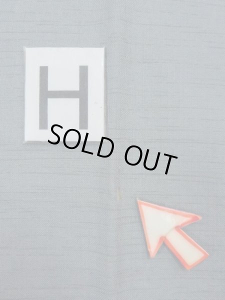 画像22: M0516R  男性用襦袢 男性用着物  ウール  青み 灰色, 橘 【中古】 【USED】 【リサイクル】 ★☆☆☆☆ (22)