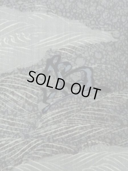 画像7: M0516U  男性用襦袢 男性用着物 兜、貝、矢柄 ウール   灰色, 松/松葉 【中古】 【USED】 【リサイクル】 ★★☆☆☆ (7)