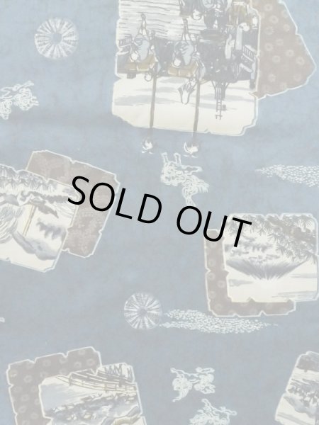 画像4: M0516W  男性用襦袢 男性用着物  ウール   紺, 松/松葉 【中古】 【USED】 【リサイクル】 ★★☆☆☆ (4)