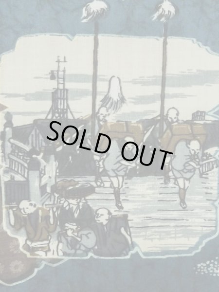 画像6: M0516W  男性用襦袢 男性用着物  ウール   紺, 松/松葉 【中古】 【USED】 【リサイクル】 ★★☆☆☆ (6)