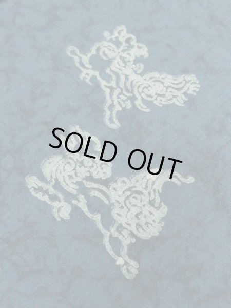 画像8: M0516W  男性用襦袢 男性用着物  ウール   紺, 松/松葉 【中古】 【USED】 【リサイクル】 ★★☆☆☆ (8)