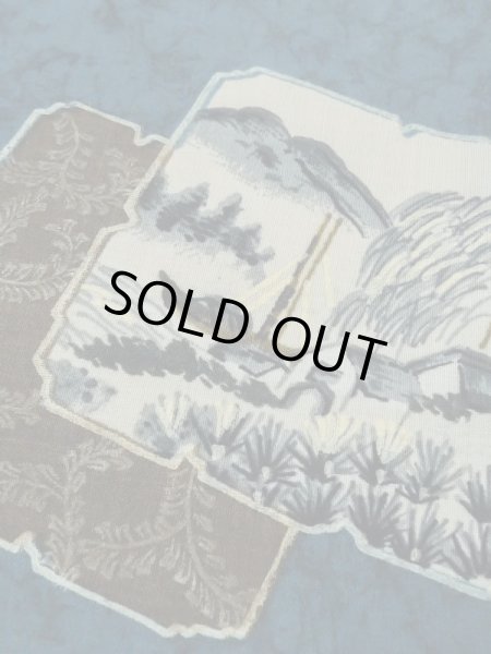 画像9: M0516W  男性用襦袢 男性用着物  ウール   紺, 松/松葉 【中古】 【USED】 【リサイクル】 ★★☆☆☆ (9)