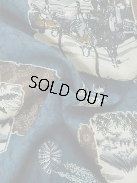 画像11: M0516W  男性用襦袢 男性用着物  ウール   紺, 松/松葉 【中古】 【USED】 【リサイクル】 ★★☆☆☆ (11)