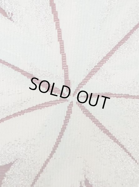 画像5: M0523A 名古屋帯 女性用着物 シルク（正絹）   えんじ もみじ 【中古】 【USED】 【リサイクル】 ★★★★☆ (5)