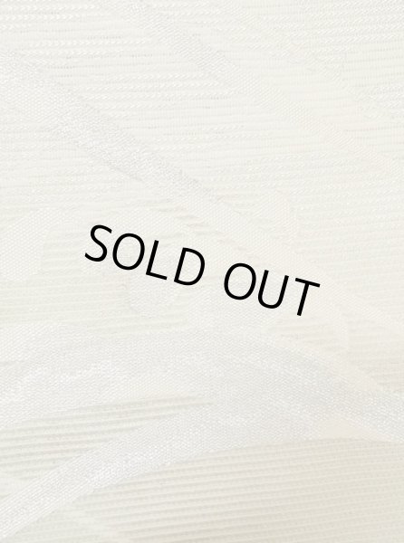 画像5: M0523G 名古屋帯 女性用着物 シルク（正絹）   アイボリー 草 【中古】 【USED】 【リサイクル】 ★★☆☆☆ (5)