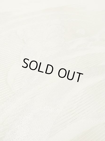 画像9: M0523G 名古屋帯 女性用着物 シルク（正絹）   アイボリー 草 【中古】 【USED】 【リサイクル】 ★★☆☆☆ (9)