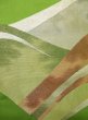 画像4: M0523J 名古屋帯 女性用着物 シルク（正絹）  鮮やか 黄緑色 山 【中古】 【USED】 【リサイクル】 ★★★☆☆ (4)