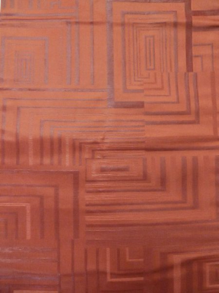 画像3: M0523Q 名古屋帯 女性用着物 シルク(正絹)   橙色 四角 【中古】 【USED】 【リサイクル】 ★★★☆☆ (3)