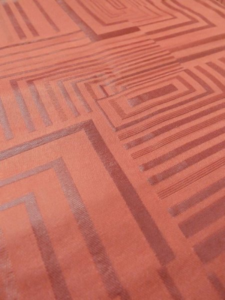 画像7: M0523Q 名古屋帯 女性用着物 シルク(正絹)   橙色 四角 【中古】 【USED】 【リサイクル】 ★★★☆☆ (7)