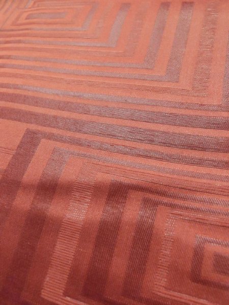 画像9: M0523Q 名古屋帯 女性用着物 シルク(正絹)   橙色 四角 【中古】 【USED】 【リサイクル】 ★★★☆☆ (9)